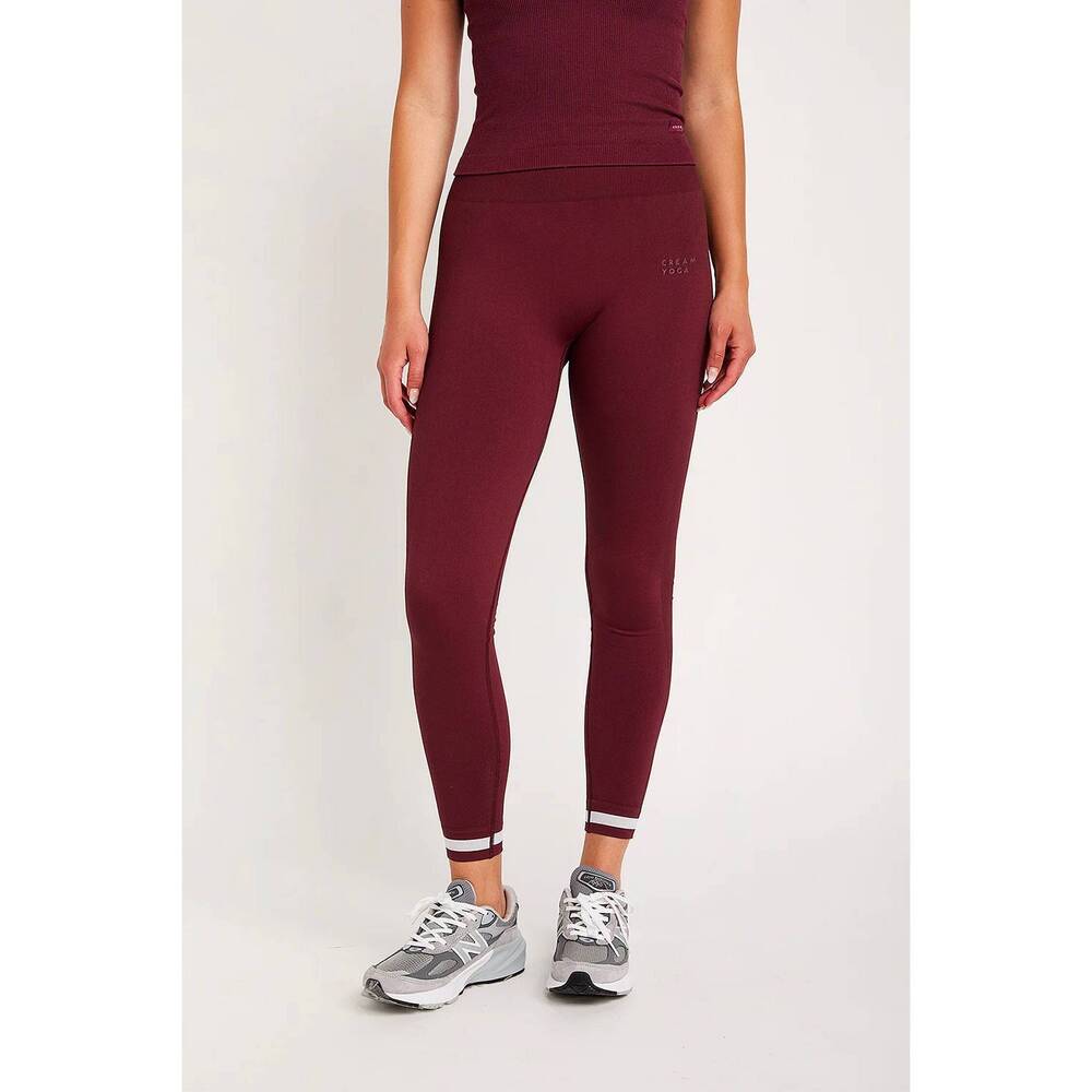 NEW CREAM YOGA elly seamless leggings in cherry stripes